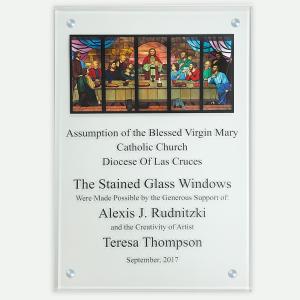 Click to Enlarge Stained Glass Dedication