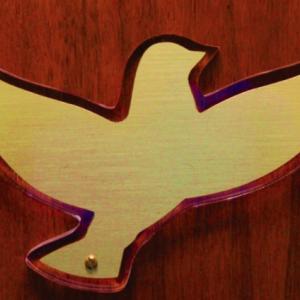 Click to Enlarge Brass on Lucite Dove
